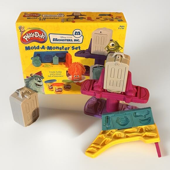 Play-Doh Monsters Inc Mold-A-Monster Set Pixar Missing Legs No Play Doh - Picture 1 of 5